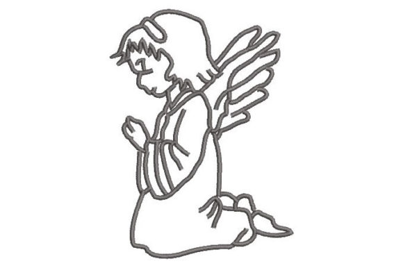 Angel Praying Silhouette