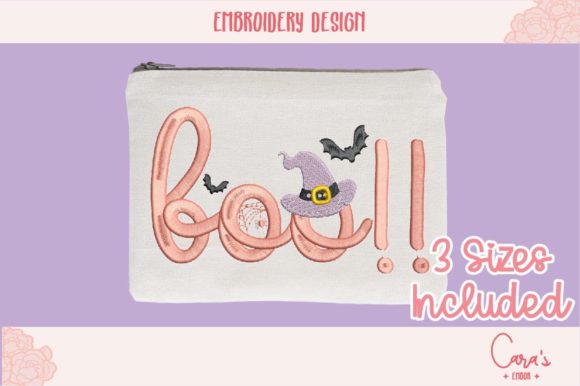 Boo Hat: A Playful Halloween Embroidery Design for Small Business Merch