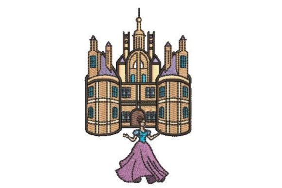 Castle Princess Embroidery Design