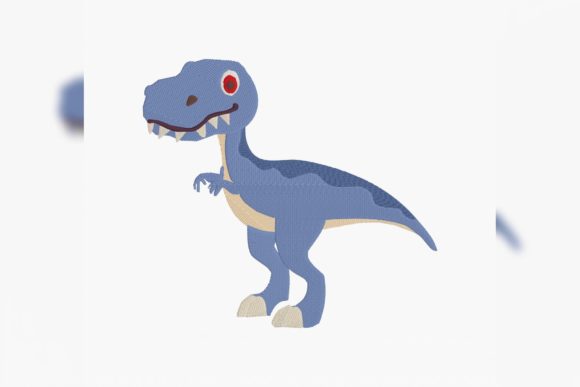 Cute Dinosaur: A Friendly, Functional Embroidery Design