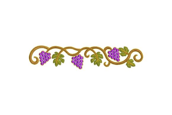 Grapes Border Motif: A Natural Touch for Handmade Gifts