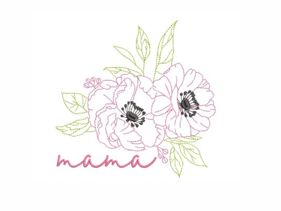 Mama: A Timeless Mother’s Day Embroidery Design