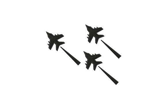 Silhouette Jets Embroidery Design